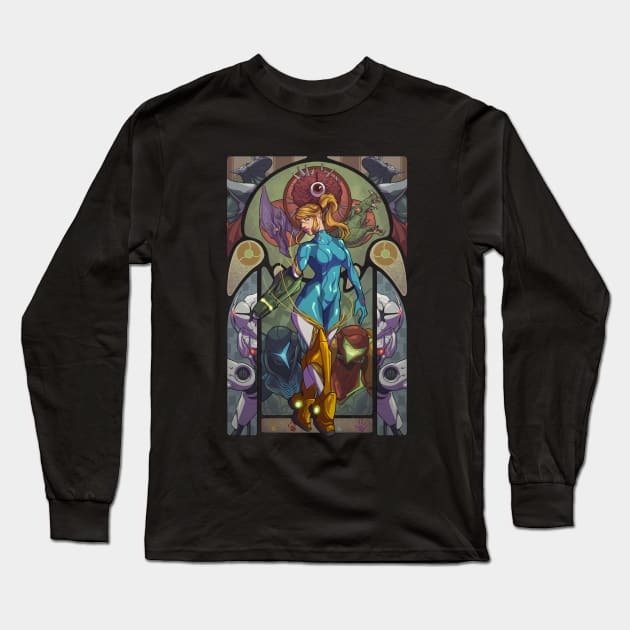 Samus Long Sleeve T-Shirt by AlonzoCanto